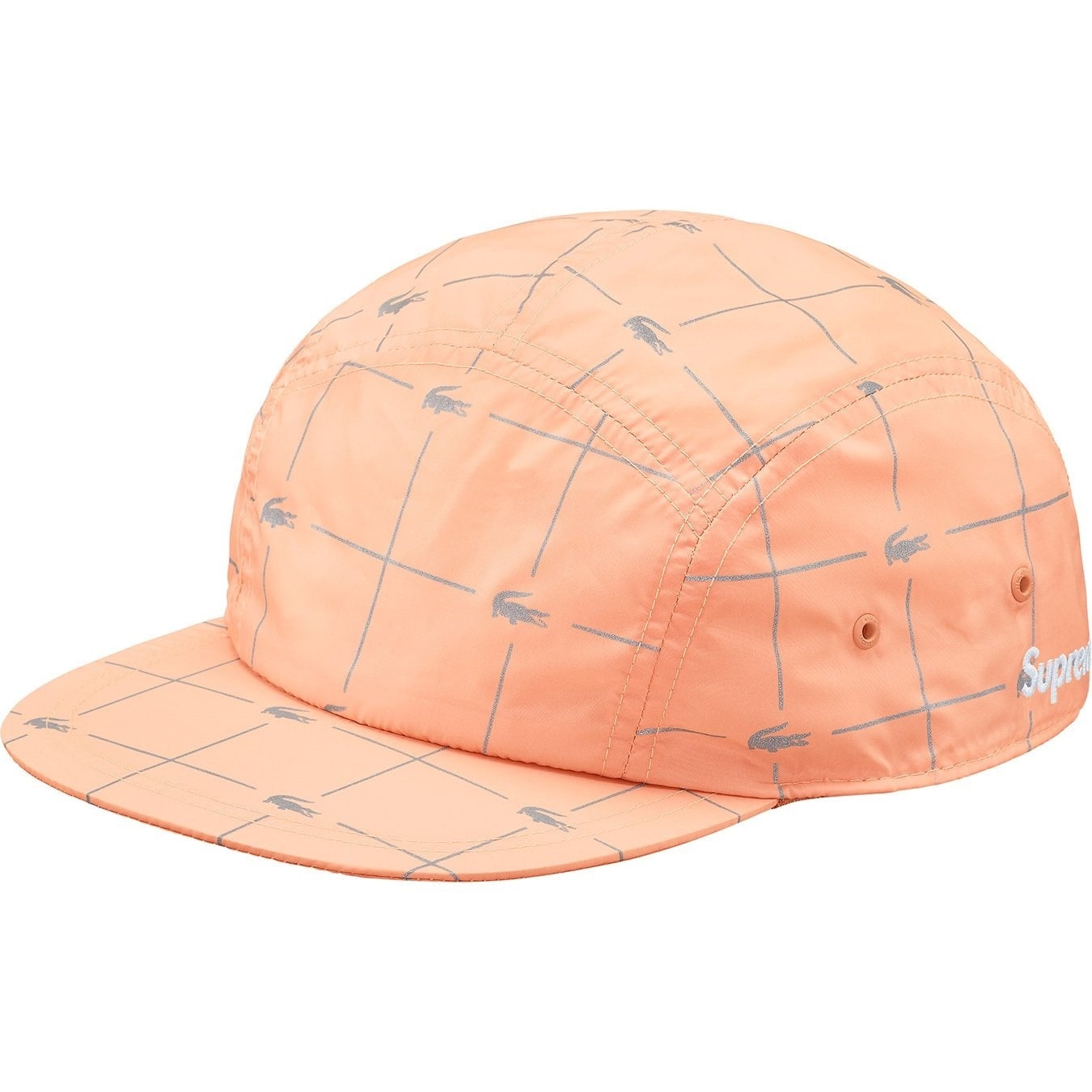 Supreme®/LACOSTE Reflective Grid Nylon Camp Cap view 8